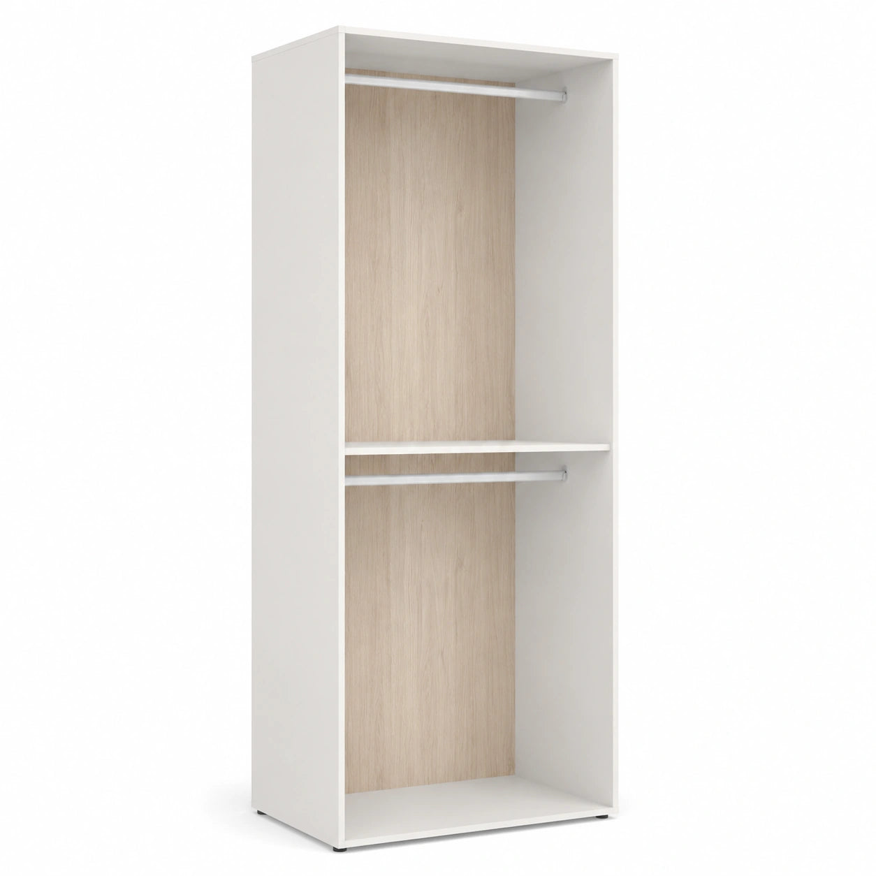 armoire-de-rangement-ouverte-avec-deux-tringles-et-fond-reversible-blanc-et-naturel-2045-cm-de-hauteur-nzuwnm5431xj