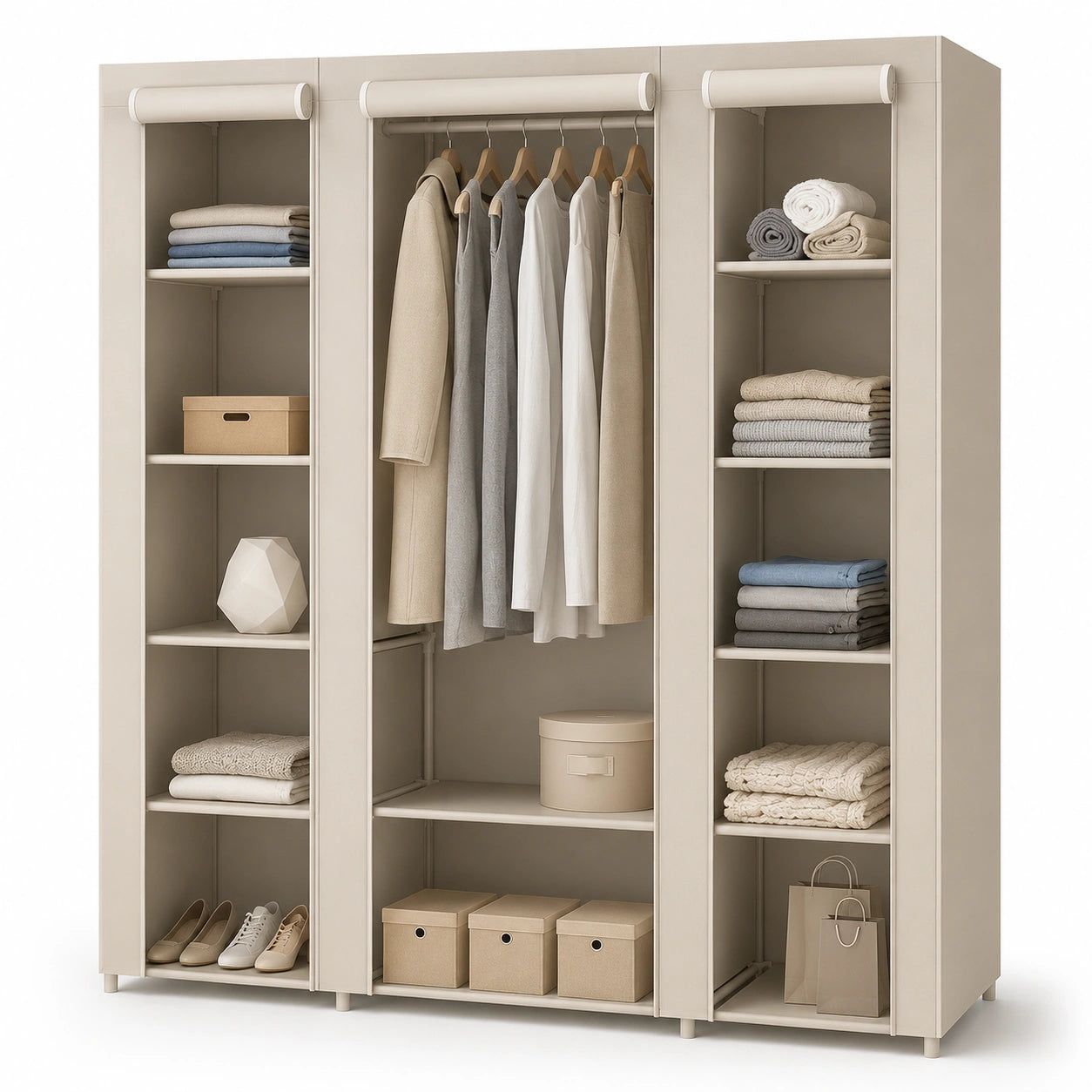 penderie-en-tissu-avec-etageres-rangement-ouvert-12-compartiments-cadre-metallique-pour-chambre-adulte-gvrjnb5463wa