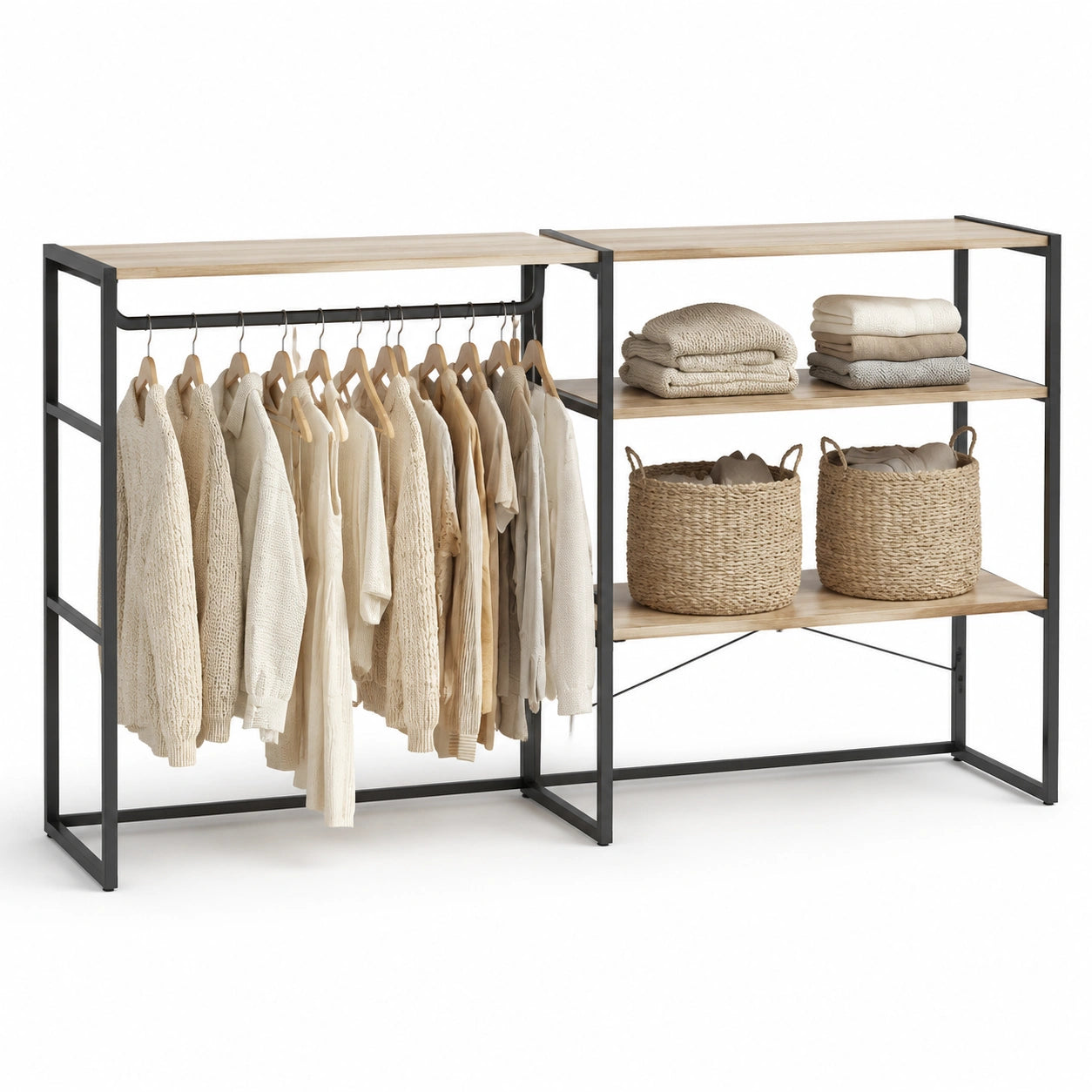 lot-de-2-portants-a-vetements-modulables-pour-sous-combles-200x85cm-uwlitz5557ge